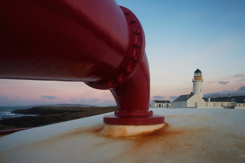 Langness Fog Horn and Lighthouse at Dawn