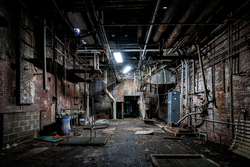 Abandoned Paper Mill | Dingy Corridor