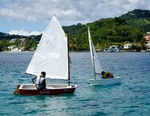 Bequia Youth Sailors at a local regatta held at Young Island