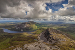 View from the top of Errigal Mountain, County Errigal, Ireland.