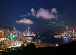 Laser show over the harbour from Braemar Hill