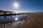ab223 Moonrise Yaverland beach