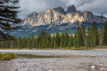 Castle Mountain and Bow River