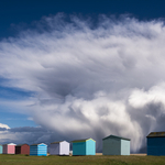 The Beach huts of Folkestone