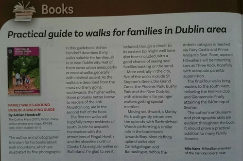 Family Walks Around Dublin review, Irish Mountain Log, Winter 2017