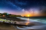z4000 Moon Venus and the Milky Way, Freshwater Bay
