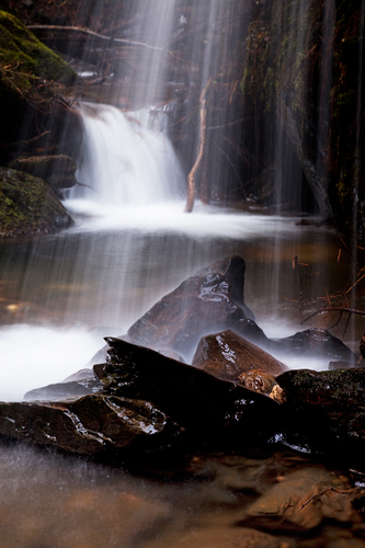 Waterfalls are abundant at Tholt-Y-Will following the recent wet spell.
