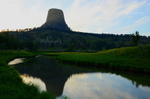 Devils Tower Sunset Reflection