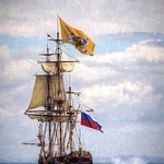 The frigate 'Shtandart' in Swanage Bay