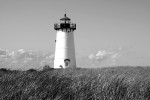 edgartown harbor lighthouse b&w