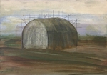 Tunnel 1, Acrylic on Card, 20cm x 14cm
