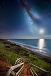 z2789 Moonset and Milky Way, Compton Bay