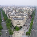 Avenue des Champs-Elysees in summer