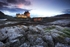Eilean Donan Castle at dusk rocks