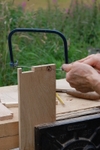 Hand Cutting The Dovetail Pins