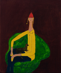 Man in yellow jacket, (Art collector) 2026