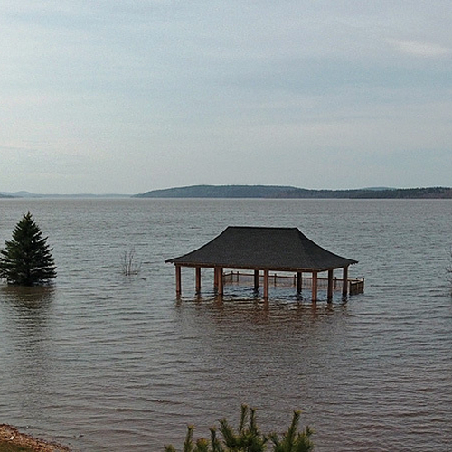 Rothesay Gazebo Kennebecasis River Spring Flood 2018 New Brunswick Canada
