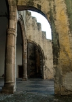 Capilla abierta, arches & crenellation