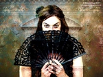 Loretta with Black Fan