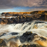 Dunseverick Sea Waterfall
