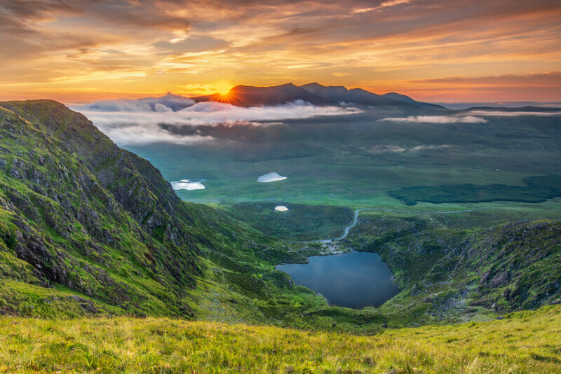 Brandon Sunset from Slievanea, Dingle Peninsula