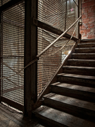 Ellis Island Immigrant Hospital | Caged Stairs