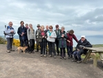 045 Group pose on the disused rail track returning to Ravenscar  8 mls