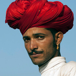 Man with Red Turban, India