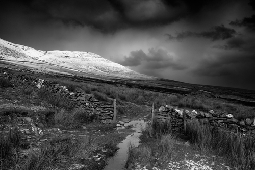 North Barrule, March 2013, catches the sunlight just before the snow clouds roll in. A few minutes later and visibili…