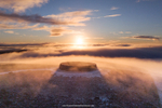 Grianan Sunrise above Fog and Snow