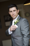 Groom gettingn ready at Coed y Mwstwr Hotel, Bridgend