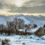 Mountain Cottage In Winter