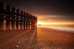 z3960 Ventnor Beach at Sunrise