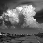 Convection over Freight train, Tornado alley, USA.