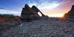 bow fiddle rock sunrise glow