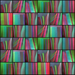 Collage - green, pink & turquoise