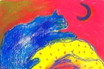 Cat Stalking the Moon  © Rowan Taliesin  2011