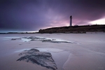 stormy dawn Lossiemouth Lighthouse