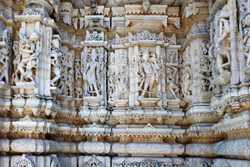 Wall of carvings - Nagda Temple near Udaipur 2