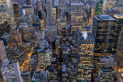 New York city streets below