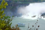 maid of mist behind leaves