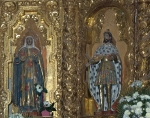 La Tercera Orden, high altar, lower left figures
