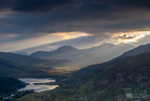Light falls on Snowdon