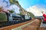 One only  TS57 - Waving to the Flying Scotsman  Teignmouth to Dawlish