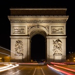 Traffic Trails at Arc de Triomphe, Paris