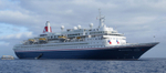 St Helena Fred Olsen's ship mv Boudicca anchored off Jamestown