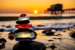 z4176 Seaglass Sunset, Totland Bay