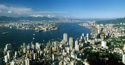 KMPAN-06 Hong Kong harbour -1982 panorama