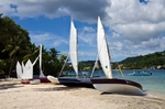 Bequia Youth Sailors at a local regatta held at Young Island