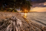 z4196 Sunset, Bembridge Beach